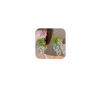 Pendientes colgantes de flores para mujer, bonitos aretes de borla de flores con cuentas, declaración de hadas, refrescantes para el verano, aretes idílicos de vacaciones, NO, Plástico, Sin piedra