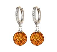 Pendientes colgantes de gota de plata con cierre de palanca, aretes redondos, joyería para mujeres y niñas, aretes de gota de piedra, talla única, Metal, Sin piedra preciosa