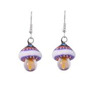 Pendientes colgantes de hongos hechos a mano para mujer, hipoalergénicos, bonitos dijes de arcilla de resina con diseño de bosque, colgantes de gancho, aretes creativos para fiestas de Navidad, S