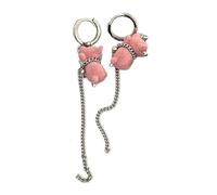 Pendientes Colgantes De Inspiración Vintage Clips Para Las Orejas Oso Flocado Simulado Pendientes Colgantes Estilo Vintage Para Uso Diario Anillos Animales Flocados