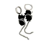 Pendientes Colgantes De Inspiración Vintage Clips Para Las Orejas Oso Flocado Simulado Pendientes Colgantes Estilo Vintage Para Uso Diario Anillos Animales Flocados