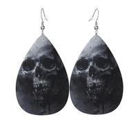 Pendientes colgantes de lágrima con diseño de calavera fantasma de terror, elegantes para mujer, joyería de moda para San Valentín
