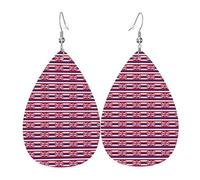 Pendientes colgantes de lágrima con estampado de bandera de Hawái, elegantes para mujer, joyería de moda para San Valentín