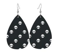 Pendientes colgantes de lágrima con estampado de calavera, elegantes para mujer, joyería de moda para San Valentín