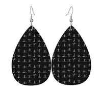 Pendientes colgantes de lágrima con estampado de calavera para yoga, elegantes para mujer, joyería de moda para San Valentín
