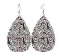 Pendientes colgantes de lágrima con estampado de hurones y estilo francés, elegantes para mujer, joyería de moda para San Valentín