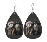 Pendientes colgantes de lágrima con estampado de hurones y estilo francés, elegantes para mujer, joyería de moda para San Valentín