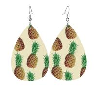 Pendientes colgantes de lágrima con estampado de piñas, elegantes para mujer, joyería de moda para San Valentín