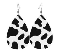 Pendientes colgantes de lágrima con estampado de puntos de vaca, elegantes para mujer, joyería de moda para San Valentín