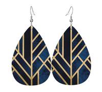 Pendientes colgantes de lágrima con estampado geométrico abstracto para mujer, joyería de moda para San Valentín