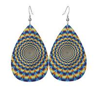 Pendientes colgantes de lágrima con ilusión óptica en espiral, elegantes para mujer, joyería de moda para San Valentín