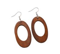 Pendientes colgantes de madera con diseños geométricos, ligeros y cómodos, adecuados para el uso diario y ocasiones especiales, madera