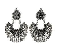 Pendientes colgantes de metal retro Jhumka, estilo étnico indio Bollywood, joyería de moda, decoración para mujer, aretes para mujer