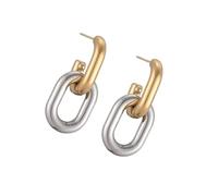 Pendientes colgantes de moda, diseño artístico geométrico, textura de acero inoxidable, adecuados para mujeres jóvenes, varios eventos, uso diario, One Size, Metal, Sin piedra preciosa