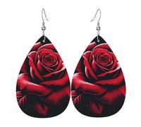 Pendientes colgantes de moda para mujer, de cuero ligero, diseño de pájaros fénix, diseño de lágrimas, talla única, Cuero