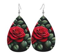 Pendientes colgantes de moda para mujer, de cuero ligero, diseño de pájaros fénix, diseño de lágrimas, talla única, Cuero