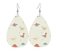 Pendientes colgantes de moda para mujer, de cuero ligero, diseño de pájaros fénix, diseño de lágrimas, talla única, Cuero