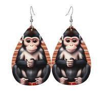 Pendientes colgantes de moda para mujer, de cuero ligero, diseño de runas mágicas, brújula, lágrima, joyería, talla única, Cuero