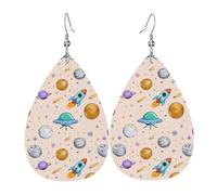 Pendientes colgantes de moda para mujer, de cuero ligero, estilo mexicano, diseño de lágrima, joyería de gota, talla única, Cuero