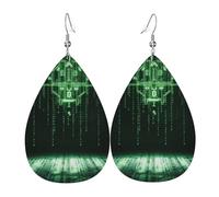 Pendientes colgantes de moda para mujer, de cuero ligero, estilo mexicano, diseño de lágrima, joyería de gota, talla única, Cuero