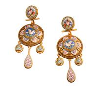 Pendientes colgantes de moda que muestran metal ornamentado y detalles de sonido caprichosos, adornos únicos para las orejas, aretes vintage, One Size, como se describe, como se describe