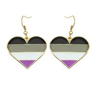 Pendientes colgantes de orgullo asexual Gay & Lesbian LGBT Pride Gifts Rainbow Jewelry