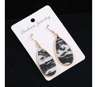 Pendientes colgantes de piedra semipreciosa Natural, joyería para mujer, pendientes hechos a mano de cuarzo turquesa, regalos, piedra de cebra