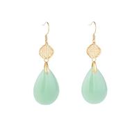 Pendientes colgantes de plata de ley con modernos hipoalergénicos para amplias aplicaciones, delicados, únicos, compactos y ligeros, color verde césped, as description, Plástico, como se muestra en la