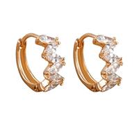 Pendientes colgantes de San Valentín con elegante diseño de clip para la oreja, circonita brillante que resalta perfectamente el temperamento y la personalidad, aretes con nombre personalizado, talla