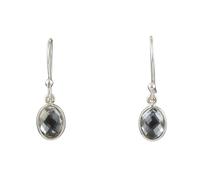 Pendientes colgantes de topacio azul con corte de cuadros, hechos a mano en plata de ley 925, con piedras preciosas ovaladas naturales, ligeros.