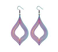 Pendientes colgantes geométricos esmerilados vintage, delicados y a la moda para mujer