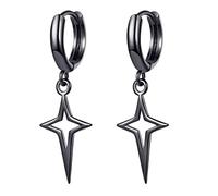 Pendientes colgantes huecos de estrella pequeños para mujeres, adolescentes y niñas, delicados aretes colgantes con bisagras para fiestas, Metal