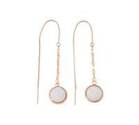 Pendientes colgantes largos redondos creativos con borlas de colores de moda para mujer