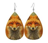 Pendientes Colgantes Mirada De Zorro Salvaje Modernos Pendientes De Lágrima Moda Aretes De Cuero Con Forma De Gota Para Bodas Decoración Vacaciones