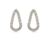 Pendientes colgantes ovalados grandes chapados en oro de 18 quilates con circonita cúbica para mujer de SNGIA, aretes ovalados grandes de circonita cúbica para regalos, oro amarillo, circonita cúbica