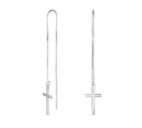 Pendientes Colgantes Religiosos Minimalistas De Cadena Larga Y Ligera Con Cruz Religiosa Espiritual Para Mujeres Adolescentes Gancho En Forma De U De Plata Esterlina .925 Para Estabilización