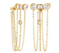 Pendientes colgantes simples glamorosos con detalles de Accesorios de joyería para las orejas colgantes para fiestas Regalos ideales para sus Pendientes de circón