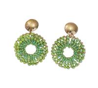Pendientes Colgantes Verdes para Mujer, con Cuentas De Mijo, Estilo Bohemio, para Vacaciones En La Playa, Hechos A Mano, para Fiestas y Playa.