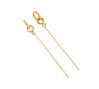 Pendientes con acento de circonita y borlas que fluyen para bodas, fiestas y reuniones de negocios. Pendientes de flecos de moda