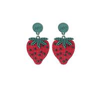 Pendientes con colgante de cuentas - pendientes de fruta de verano muy grandes, colores brillantes, adecuados para damas, niñas y regalos novedosos