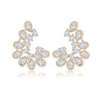 Pendientes Con Detalles De Diamantes Imitación Pendientes Para Eventos Nocturnos Textura Cobre Darle Un Toque A Cualquier Conjunto Accesorios Las Orejas