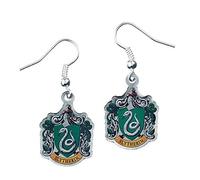 Pendientes con diseño de Harry Potter, producto oficial, con escudo de Slytherin