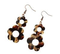 Pendientes Con Estampado De Flores Y Leopardo Hanchos Oreja Elegantes Diseñados Para La Mujer Moderna Que Ama Los Estilos Los Pendientes Acrílicos Modernos