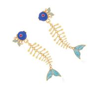 Pendientes con forma de espina de pescado diseñados para realzar colección de accesorios de Pendientes con revestimiento hecho a mano