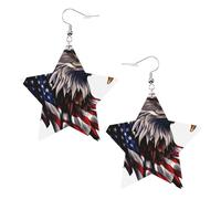 Pendientes con forma de estrella de águila voladora, aretes colgantes modernos, joyería de declaración para mujer para la oficina diaria