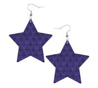 Pendientes con forma de estrella de la mansión encantada, aretes colgantes modernos, joyería de declaración para mujer para la oficina diaria