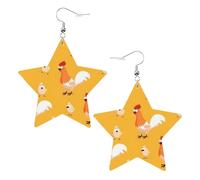 Pendientes con forma de estrella de pollito, modernos aretes colgantes, joyería de declaración para mujer para la oficina diaria