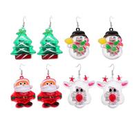 Pendientes con forma de huellas de perro de plata LED Pendientes de mujer (mixto) Pendientes de araña de cristal, talla única, Plástico, Sin piedra preciosa