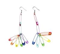 Pendientes con pasador de estilos vanguardistas y modernos con colores del arcoíris para personas a y listos para usar en cualquier ocasión Colgante divertido para la oreja