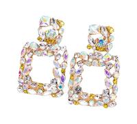 Pendientes contemporáneos incomparables, mezcla de colores vibrantes, accesorios ligeros de metal para orejas sensibles, uso diario, aretes versátiles para uso diario, talla única, como se describe